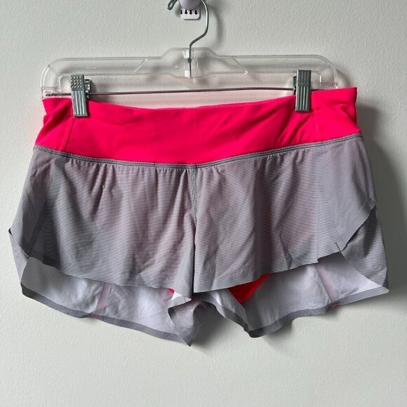 SPECIAL EDITION Lululemon Run Lightweight Low-rise Lined Short Pink Grey 6 NWOT - Picture 11 of 13